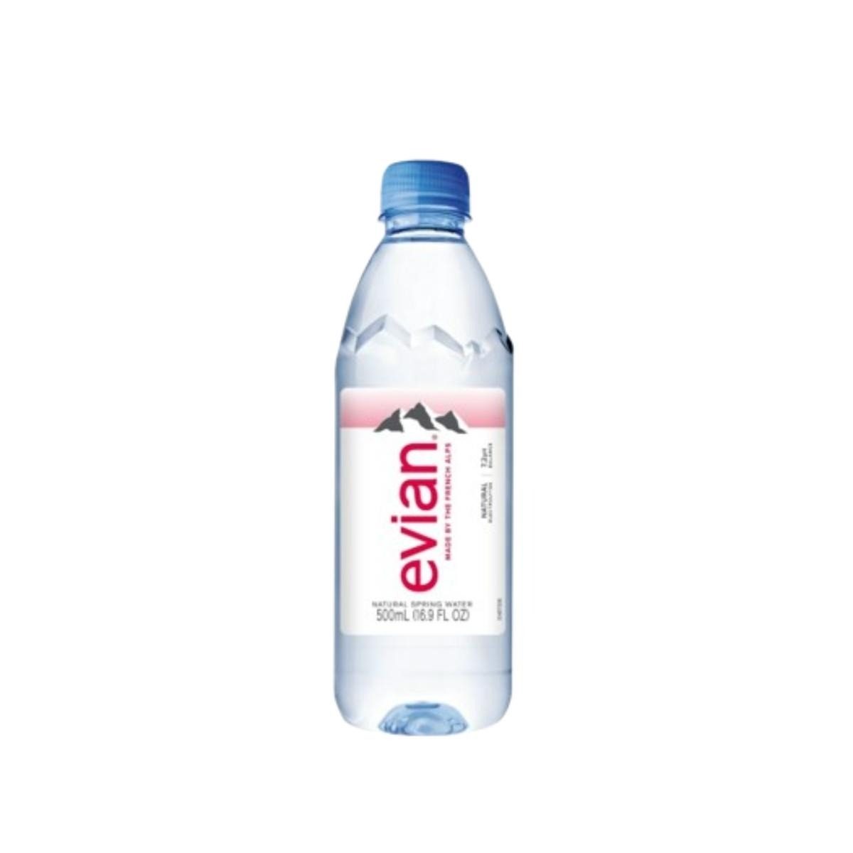 Evian Natural Spring Water.